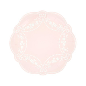 Meri Meri - Talerzyki Papierowe Side Plates 8Szt. - Rococo Pink