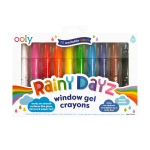 Ooly - Zmywalne Kredki Żelowe Do Szyb Rainy Dayz 10Szt.
