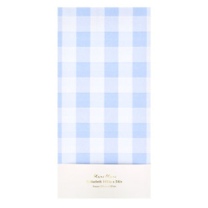 Meri Meri - Obrus Papierowy Blue Gingham Paper Tablecloth