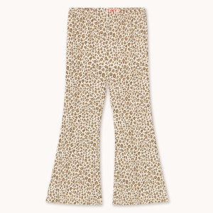 Tinycottons - Spodnie Animal Print Rib Pant - Light Cream