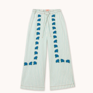 Tinycottons - Spodnie Mini Blue Flowers Pant - Light Cyan