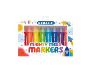 Ooly - Zmywalne Flamastry Z Trójkątną Ko Ńcówką, Mighty Mega, 8Szt.