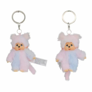 Monchhichi - Breloczek/Pluszowa Małpka 10Cm, Tie Dye Dziewczynka (2-Pak)