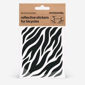 Bookman Urban Visibility - Naklejki Odblaskowe Na Rower - Zebra Black