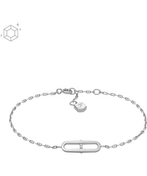 Náramek Fossil Sterling Silver Station JFS00637040