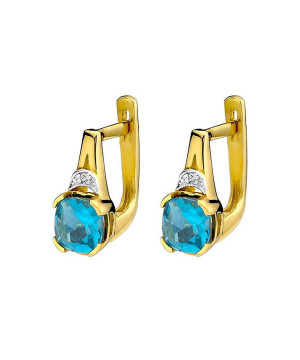 Náušnice Bonore - Zlato 585 - Topaz 1,1 ct 128707