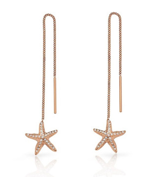 Náušnice Paul Hewitt Sea Star Eardrop Rose Gold PH-JE-1100
