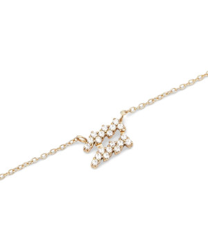 Náhrdelník Daniel Wellington Crystal Zodiac Chain Gold Aquarius DW00400929