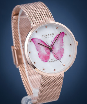 Hodinky Dámske Strand by Obaku Butterfly S700LXVWMV-DBP