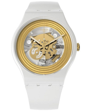 Hodinky Unisex Swatch Golden Wings White SO29W107