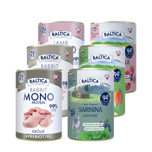 HOLISTA Karmy mokre dla psa - zestaw królik/jagnięcina/sarnina/kozina