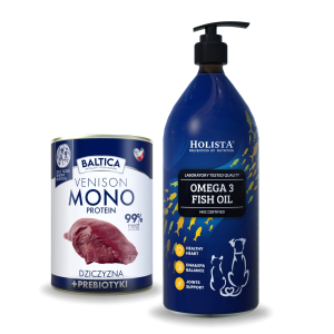 HOLISTA Olej Omega3 dla psa i kota 1000ml + Torba na zakupy gratis