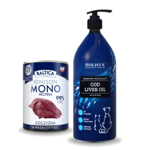 HOLISTA Tran z dorsza dla psa i kota 1000ml + Torba na zakupy gratis