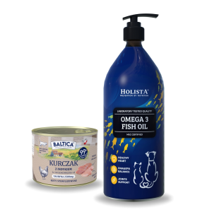 HOLISTA Olej Omega3 dla psa i kota 1000ml + Torba na zakupy gratis