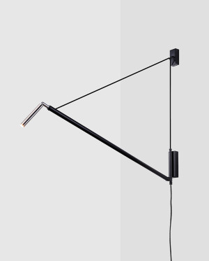 Shilo NURH 9019 Dohar Wandleuchte Schwarz und Silber