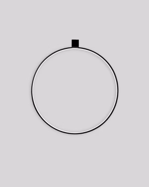 Shilo AGARO 57 cm nástenné svietidlo 4300/4302 Black LED RING