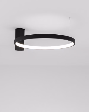 Shilo AGARI 57cm Deckenleuchte 1330/1332 Schwarz LED RING
