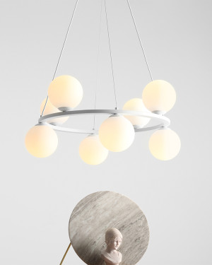 Aldex KRONE 8 WHITE Pendelleuchte