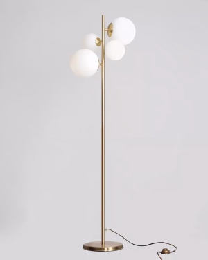 Aldex BLOOM 4 FLOOR BRASS gold Stehlampe