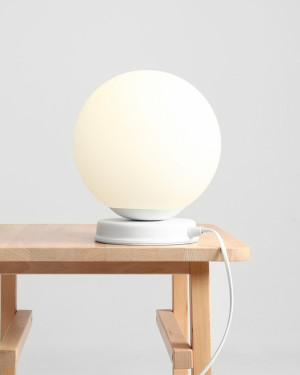 Tischlampe BALL 20cm WEISS