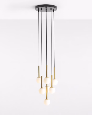 Aldex RIU 7 RING BLACK BRASS 1103T1 kaskádové závesné svietidlo
