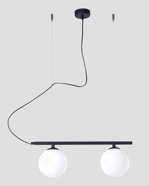 Aldex BERYL 2 GLAS SCHWARZE Pendelleuchte