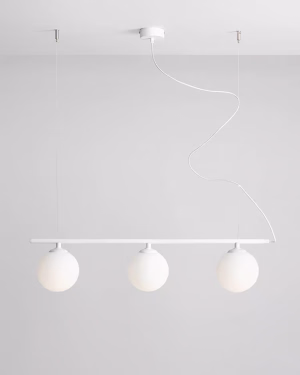 Aldex BERYL 3 GLAS WEISS Pendelleuchte