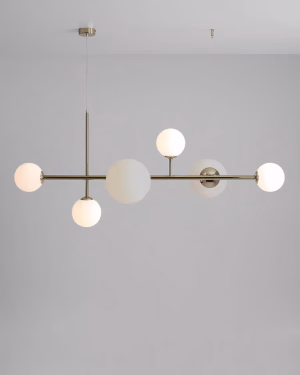 Aldex DIONE 6 GOLD gold Pendelleuchte in 2 Teilen beleuchtet