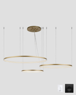 Shilo AGARI MULTI 117cm Hängeleuchte 5420/5421 Gold mit dimmbarem LED RING