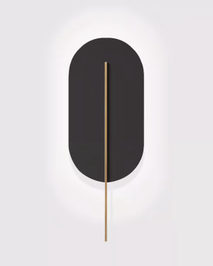 Ummo ROKKE Wandleuchte Schwarz und Messing