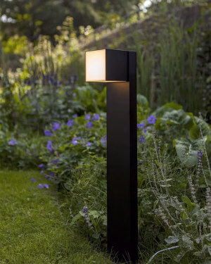 Lutec CUBA IP54 Schwarz 3000K Gartenstehleuchte