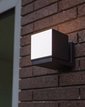 Lampa elewacyjna Lutec CUBA 1 kinkiet IP54 czarny 3000K