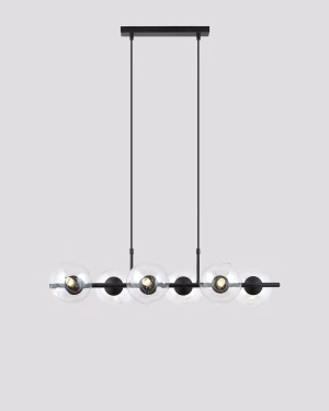 EMIBIG RORY 6 BLACK-TRANSPARENT Pendelleuchte 1206/6