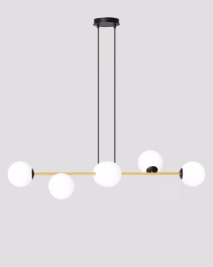 EMIBIG GRAVITY 6 SCHWARZ-GOLD Pendelleuchte 1241/6