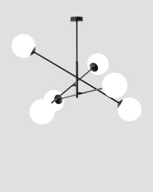 Stropné svietidlo EMIBIG LINEAR 6 BLACK 1169/6