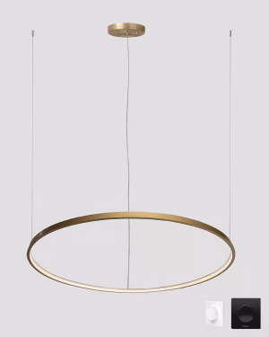 Shilo AGARI 87cm zlaté závesné svietidlo 5334/5335 so stmievateľným LED RING