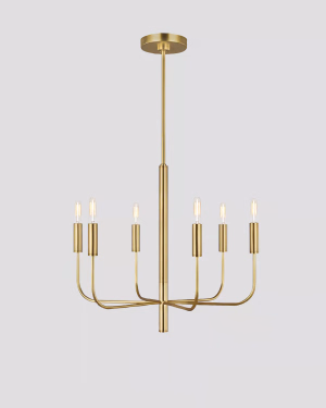 Elstead BRIANNA 6 gold Kronleuchter Pendelleuchte Oxidiertes Messing