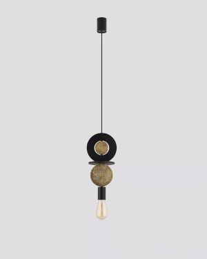 Nowodvorski DROPS WOOD E 11177 Pendelleuchte mit goldenen Elementen