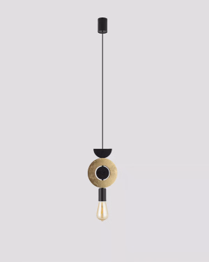 Lampa wisząca Nowodvorski DROPS WOOD F 11180 z elementami złota