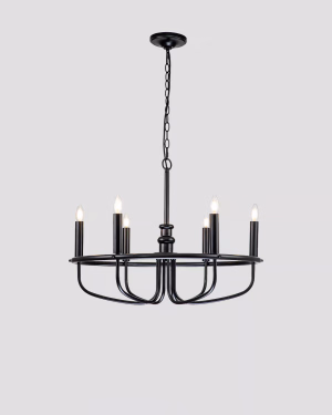 Żyrandol w stylu farmhouse Elstead Kichler CAPITOL HILL 6 Black