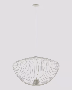 Nowodvorski ažurové závesné svietidlo PUMPKIN L 70cm SILK GRAY 11251