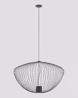 Ażurowa lampa wisząca Nowodvorski PUMPKIN L 70cm UMBRA GRAY 11252