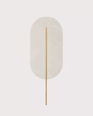 Ummo ROKKE BEIGE STONE BRASS Wandleuchte