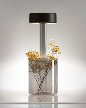 Maytoni AI COLLABORATION SCHWARZ-GRAU GLAS kabellose Tischleuchte MOD229TL-L3B3K3