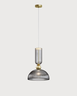 Maytoni ANTIC Pendelleuchte aus gold-grauem Glas MOD302PL-01GR1
