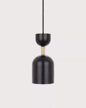 Ummo SUPURU schwarze Pendelleuchte mit Messingelement