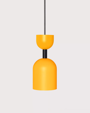 Lampa wisząca Ummo SUPURU Pomarańczowa z czarną rurką