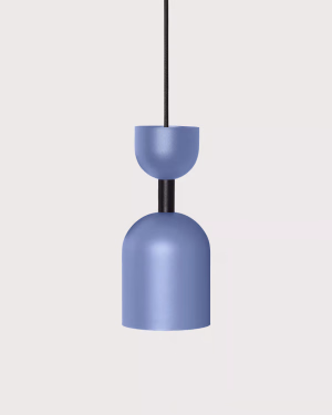Ummo SUPURU blaue Pendelleuchte mit schwarzem Rohr