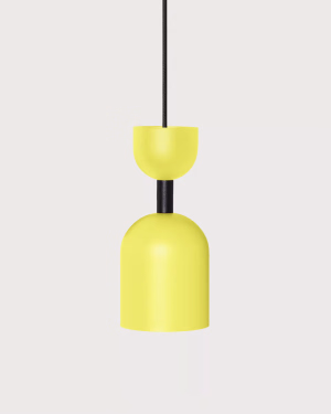 Lampa wisząca Ummo SUPURU Żółta z czarną rurką
