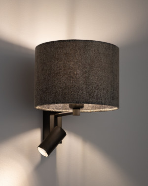 Materiałowy kinkiet Nowodvoski LAGO A Umbra gray 11677